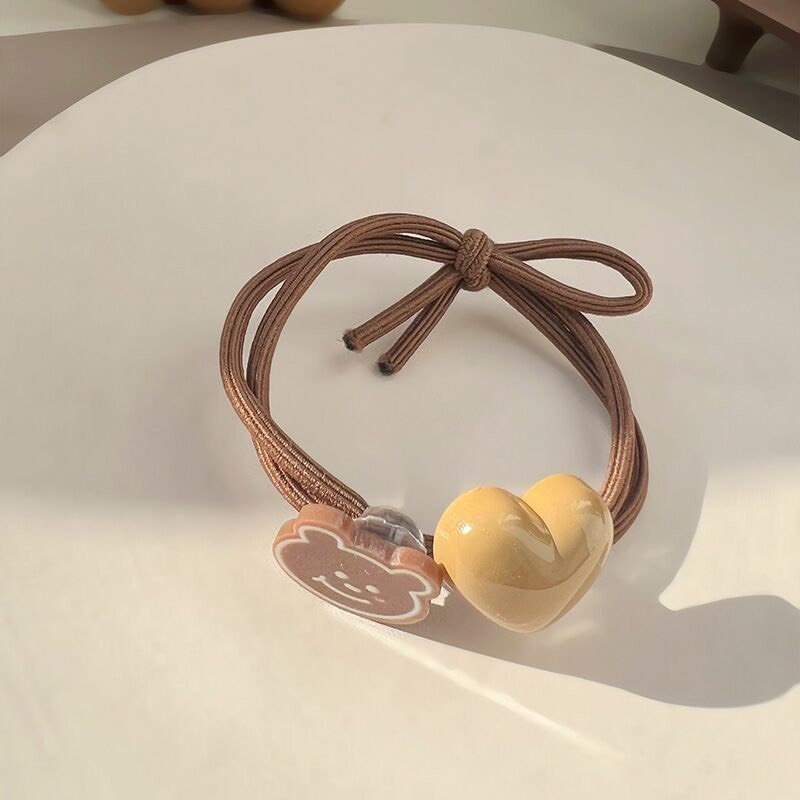 Set dây cột tóc dễ thương tông màu nâu kem  TÍM STORE phụ kiện thời trang phong cách đơn giản