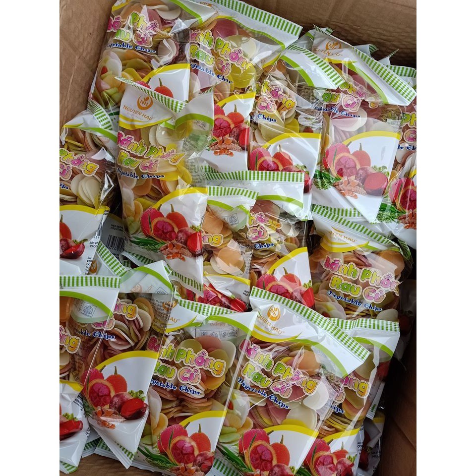 Bánh Phồng Tôm Rau Củ Quả ngũ sắc giòn tan healthy cho bé và gia đình