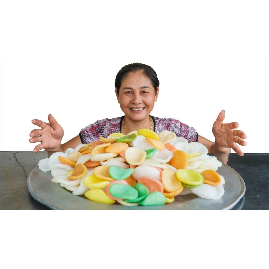 Bánh Phồng Tôm Rau Củ Quả ngũ sắc giòn tan healthy cho bé và gia đình