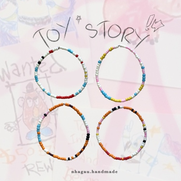 Vòng tay hạt cườm Toy Story | NHA GAU | Vui lòng đọc mô tả sản phẩm | Size theo yêu cầu