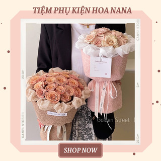 Vải lông xù, khổ to 1m5*50cm, làm bó hoa tươi - hoa sáp - hoa bánh, hot trend 2023