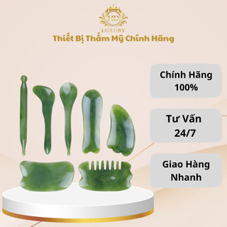 Ngọc cạo gió bộ dụng cụ ấn huyệt cạo gió 7 món dùng trong gội đầu dưỡng sinh spa