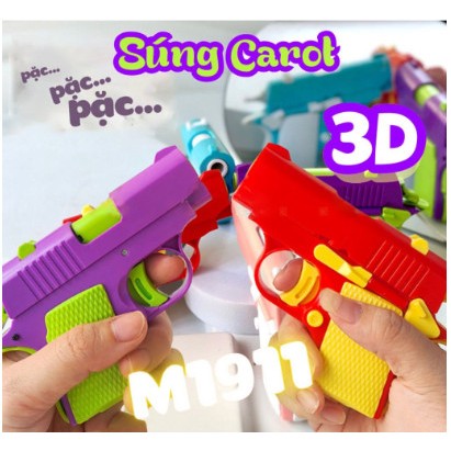 Súng Cà Rốt Vô Tri 3D - Dao Carot Vô Tri Súng Trọng Lực Giải Tỏa Stress Chất Liệu Nhựa ABS An Toàn