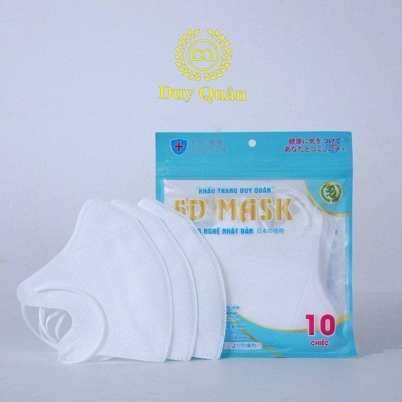 Khẩu Trang 5D Mask Kháng Khuẩn Thùng 100 Chiếc Người Lớn