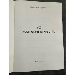 SỔ DANH SÁCH ĐẢNG VIÊN (Mẫu 7-HSĐV)