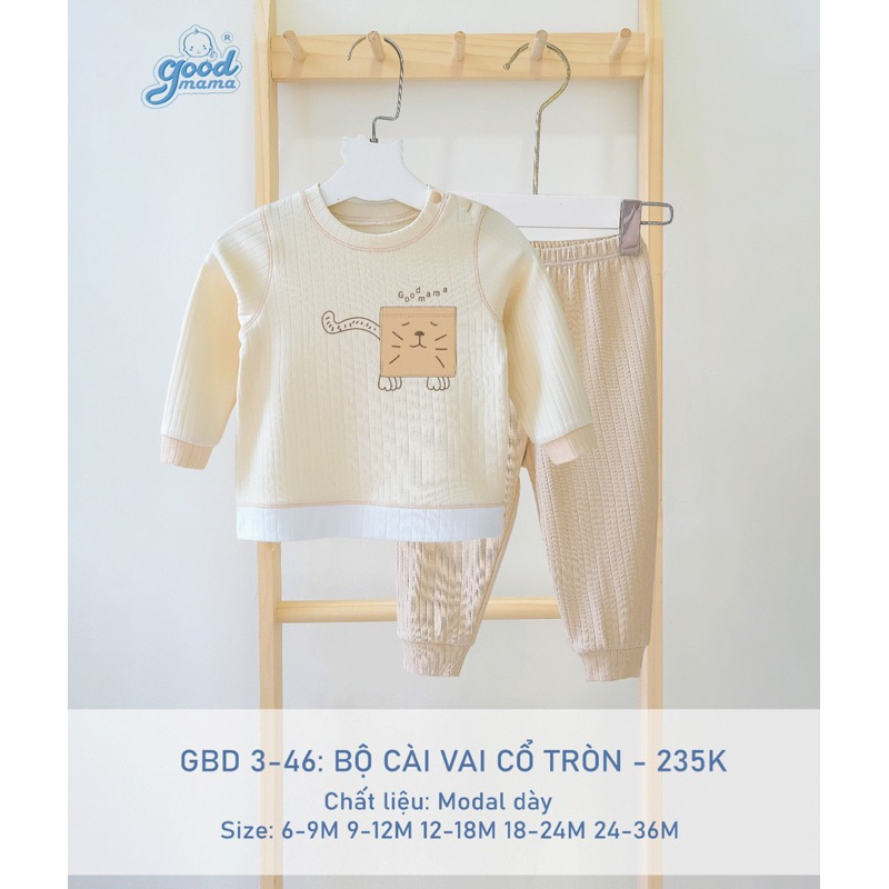 Bộ quần áo dài cho bé trai bé gái hãng goodmama