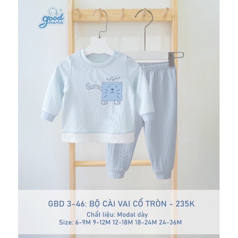 Bộ quần áo dài cho bé trai bé gái hãng goodmama