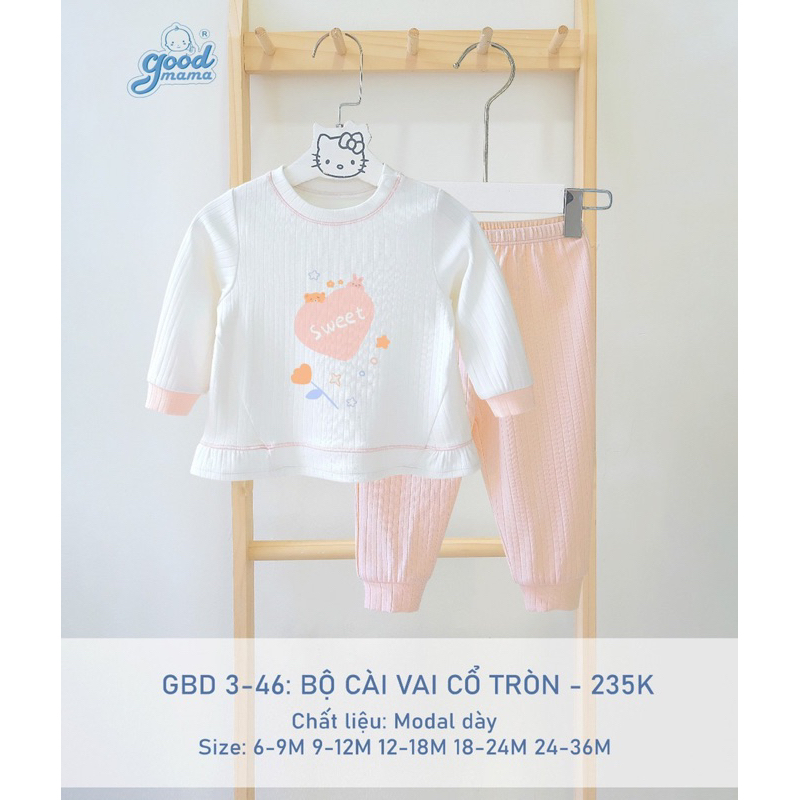 Bộ quần áo dài cho bé trai bé gái hãng goodmama