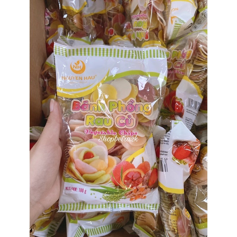 Bánh Phồng Tôm Rau Củ Quả ngũ sắc giòn tan healthy cho bé và gia đình