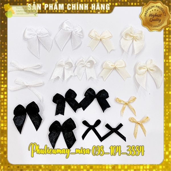 Bộ 50 Chiếc Nơ Ruy Băng Nhí , cho áo ngực, áo lót, nơ trang trí