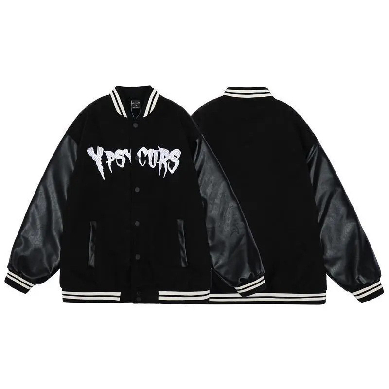 Áo khoác bomber vasity YBSY kaki phối tay da