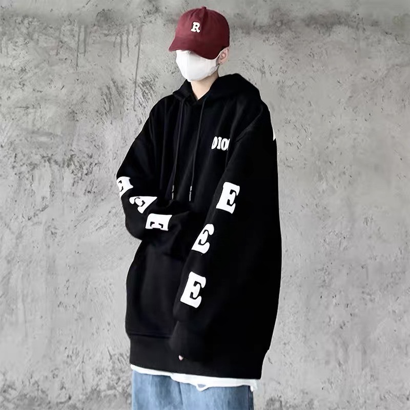 Áo Hoodie , Áo Hoodie Có Mũ In Chữ 2 Bên Cánh Tay Siêu HOT T01