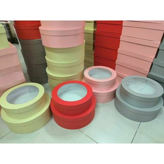 Combo 10 hộp tròn ( 5 tròn 30 cm + 5 tròn 25 cm) nắp kiếng màu ngẫu nhiên
