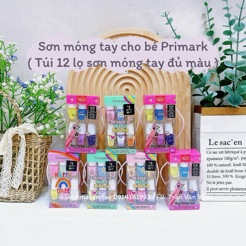 Sơn móng tay cho bé Primark ( Mua trực tiếp lại Primark Đức đủ bill )