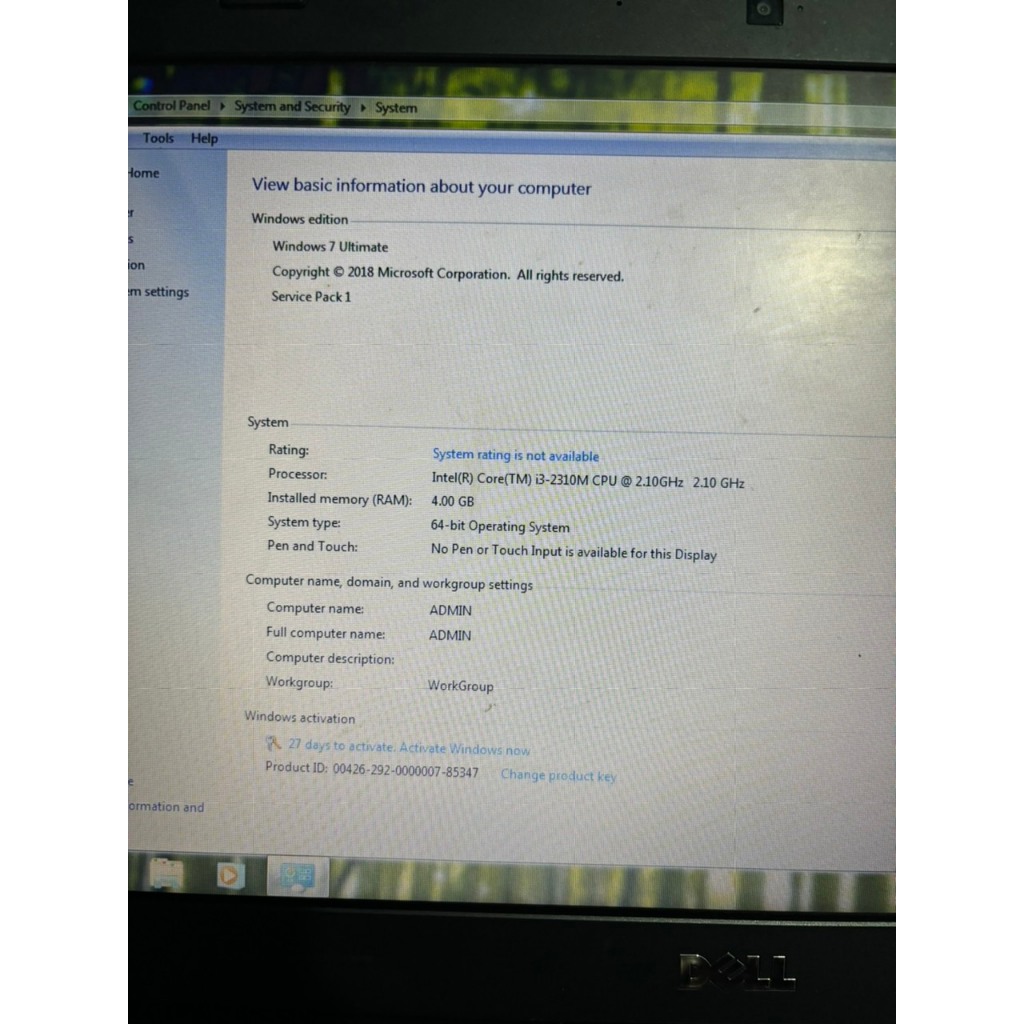 Laptop del vostro 3550/i3 2xx/4g/hdd 250g