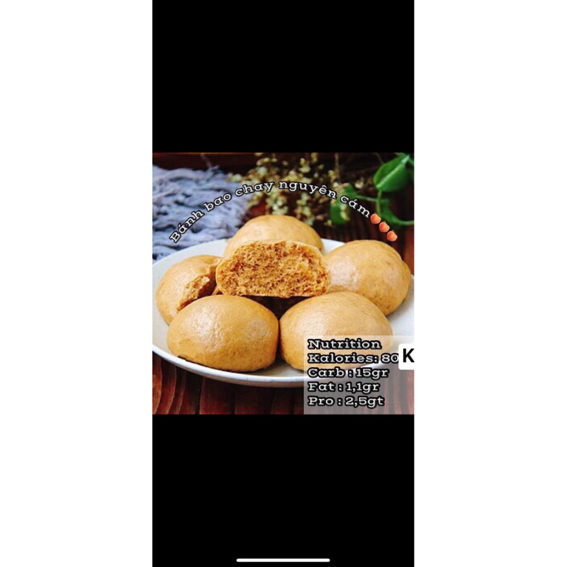 Bánh bao nguyên cám Chay Không Nhân