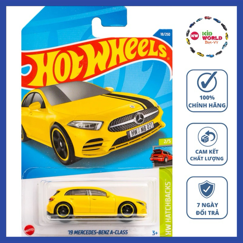 Xe mô hình Hot Wheels basic '19 Mercedes-Benz A-Class HCW78.