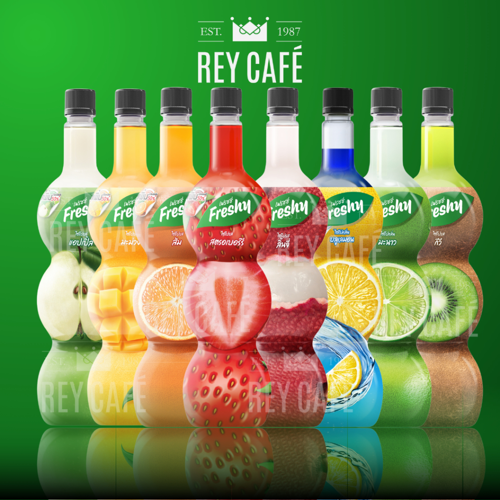 1 chai 710ml Các loại Siro Trái Cây Freshy - Syrup - Nguyên Liệu Pha Chế Thái Lan - Rey Cafe
