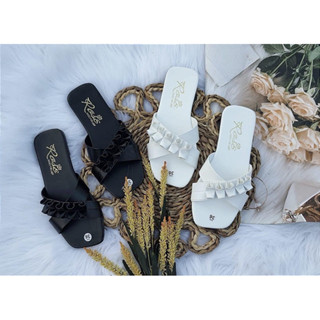 DÉP LÊ NỮ QUAI CHÉO NHÚNG SI MỀM ÊM CHÂN