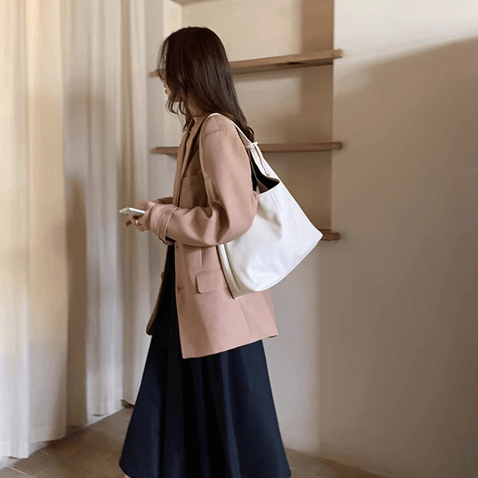 Túi tote da thu đông 2023 thời trang mẫu mới vintage Leysi A58T