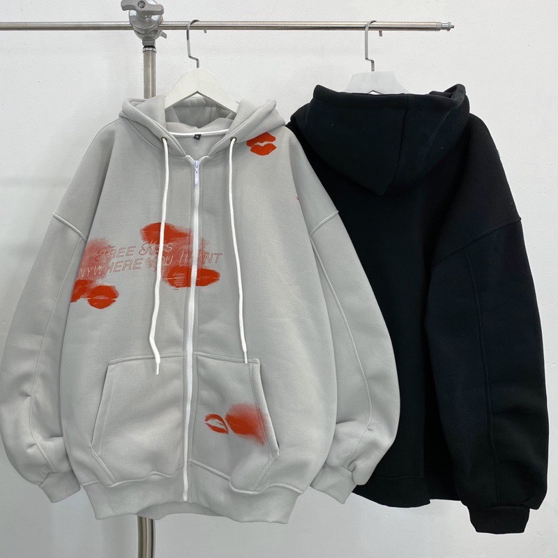 Áo Hoodie , Áo Có Mũ In Hình Nụ Hôn t15