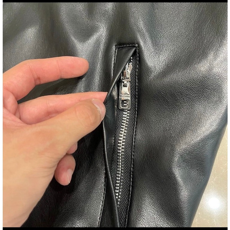 Áo Khoác Bomber Nam Chất Liệu Da Thêu Hoạ Tiết Chữ Siêu Đẹp - Hot Trend 2023