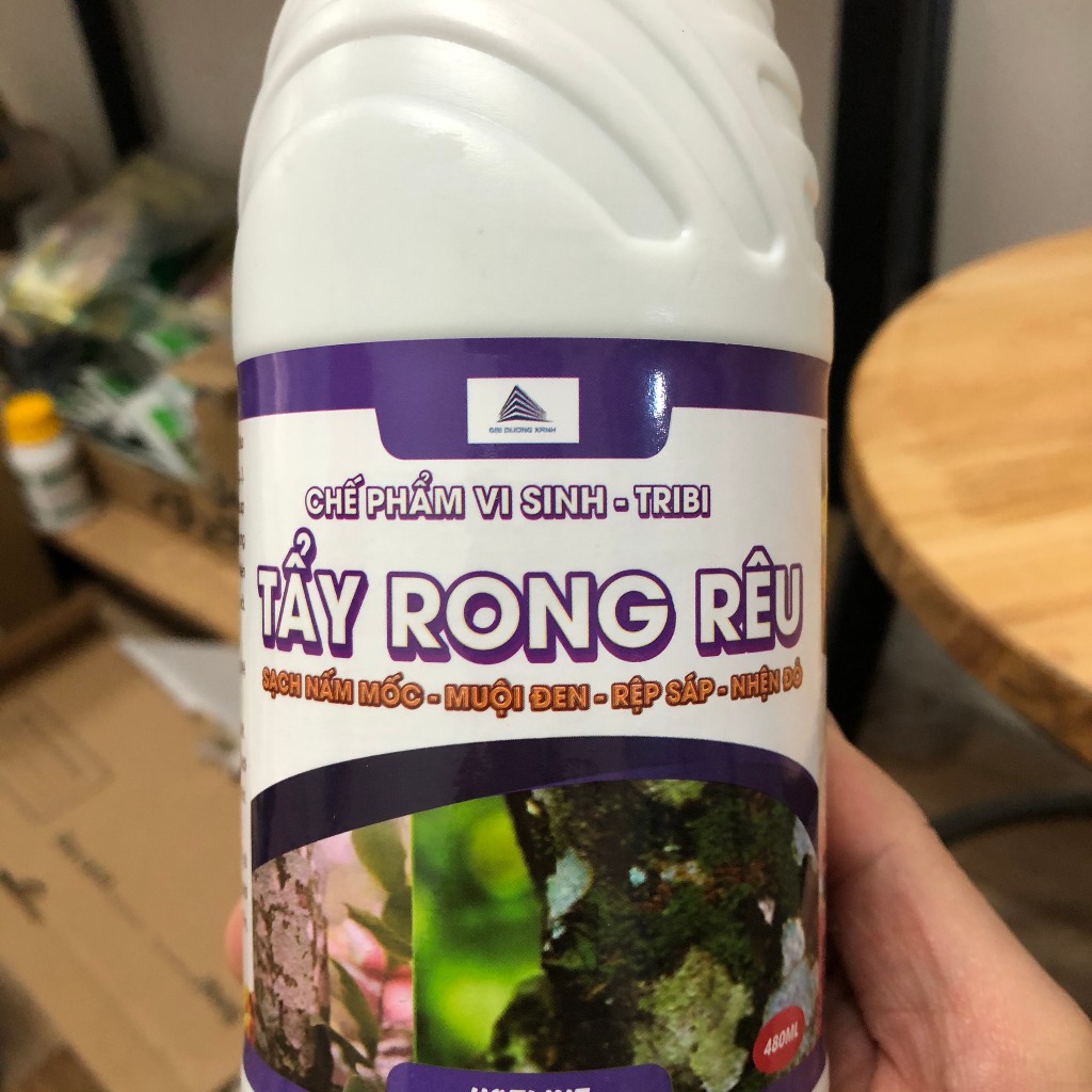 TẨY RỬA RONG RÊU TRÊN CÂY SẦU RIÊNG, TẨY RONG RÊU TÍM 500ML