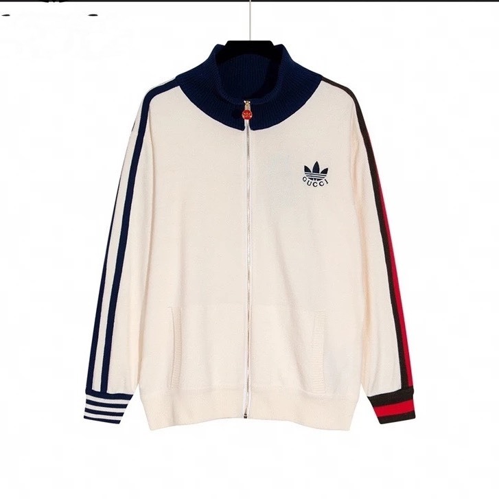 Áo Khoác Thêu GC Chất Len Mí Viền Tay💕Áo Bomber Khóa Kéo Dáng Rộng Dành Cho Nam Nữ