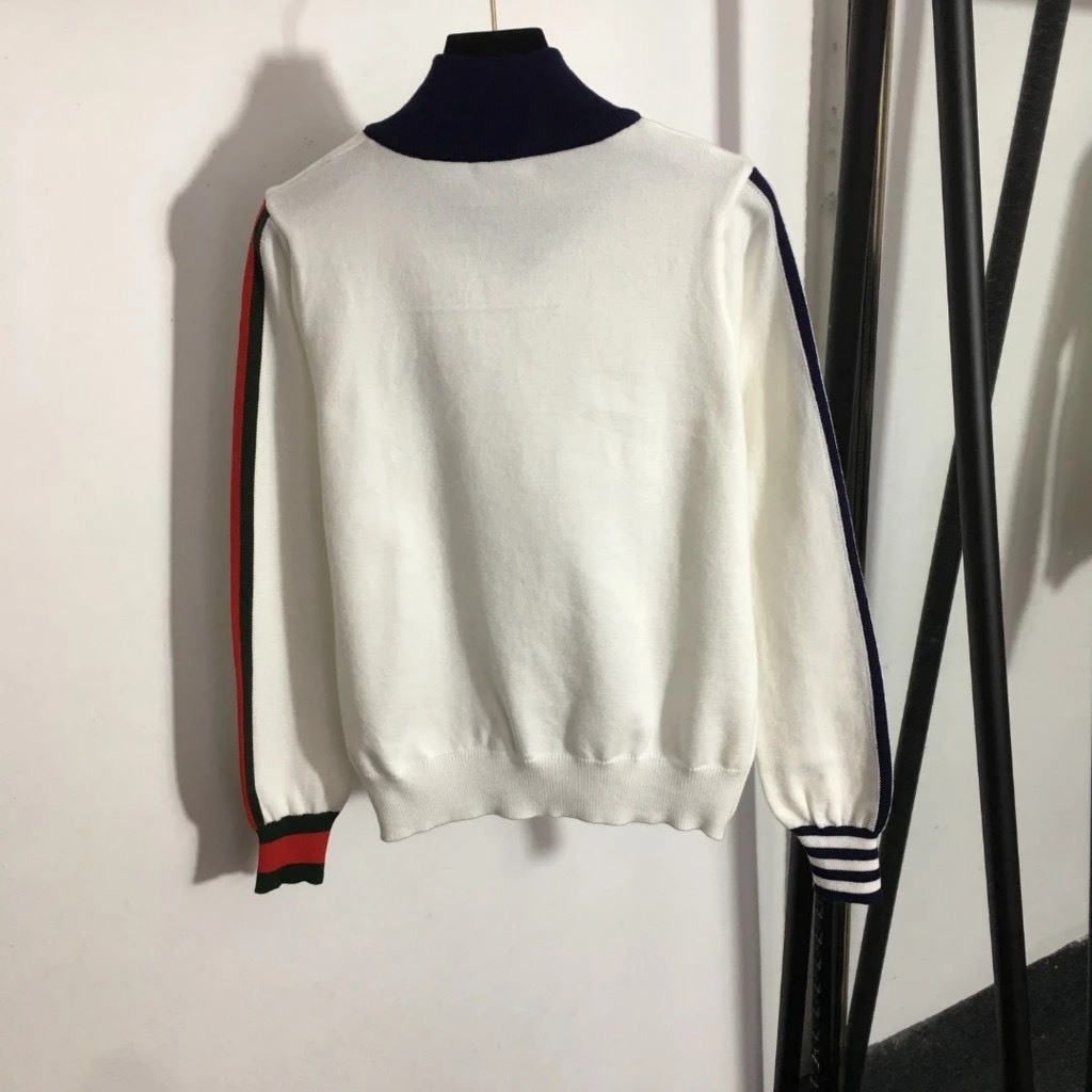 Áo Khoác Thêu GC Chất Len Mí Viền Tay💕Áo Bomber Khóa Kéo Dáng Rộng Dành Cho Nam Nữ