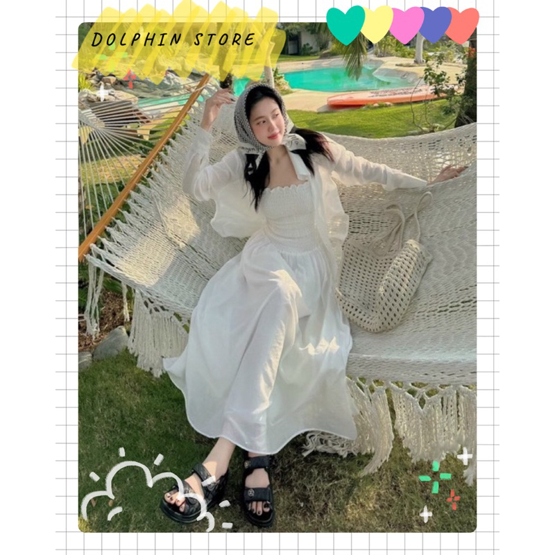 BIGSIZE Set đầm ống kèm áo khoác bigsize - đầm dài bigsize - đầm ống bigsize - đầm đi biển bigsize - đồ đi biển bigsize