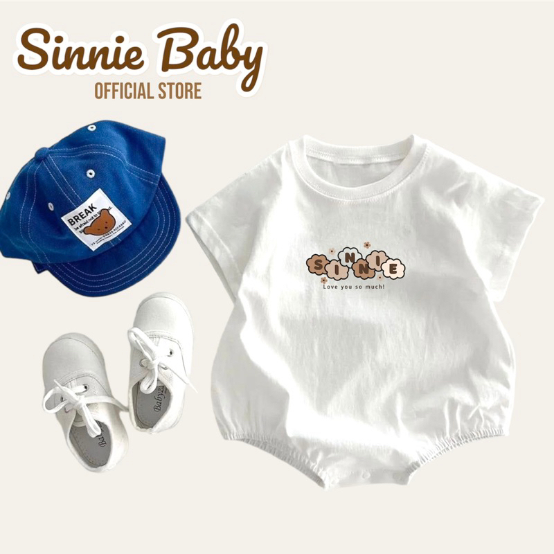 Bodysuit dáng thụng phong cách Hàn Quốc, bodysuit cho bé Sinnie, body suit vải cotton lụa 4c