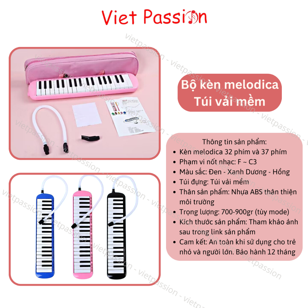 Kèn Melodion Suzuki 37 phím MX-37D Melodica 32 phím  STUDY-32D MX-32D Pianica Hộp Nhựa Cứng Chính Hãng Viet Passion HCM