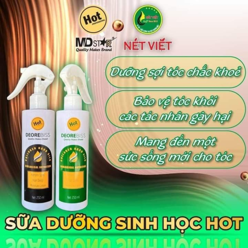 Sữa Xịt Dưỡng Tóc Collagen Giữ Ẩm Phục Hồi Khô Xơ Rối Hư Tổn 250ml