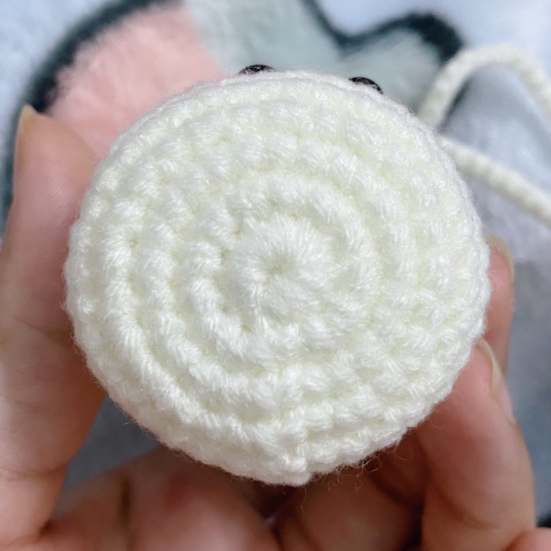 Túi đựng tỏi hình nấm xanh đính hoa