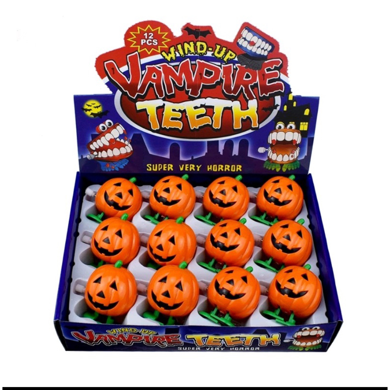 Đồ chơi bí ngô Halloween mini vặn cót biết đi