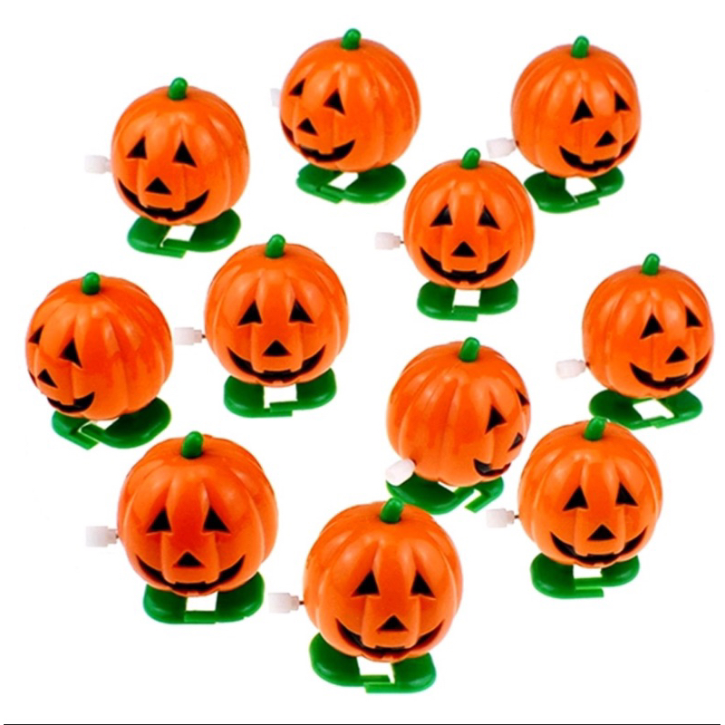 Đồ chơi bí ngô Halloween mini vặn cót biết đi