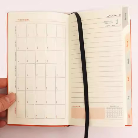 Sổ lịch 2024 Heeton A5 nhiều màu bìa mềm, bút cài gáy A2588 - KT:142x208mm