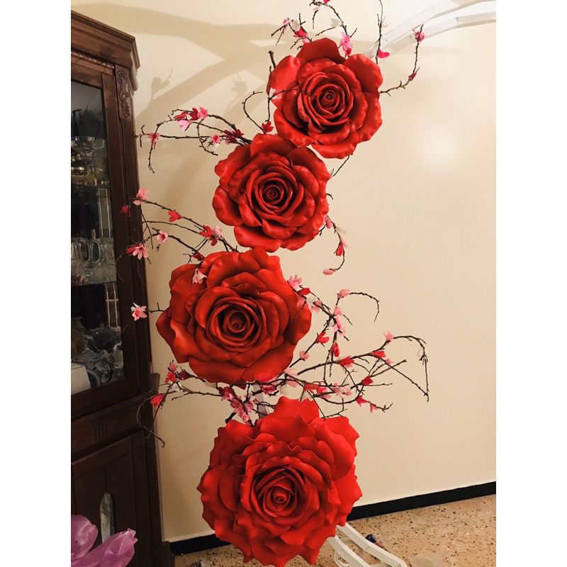 Đầu bông hoa mút xốp trang trí to 40-60 cm