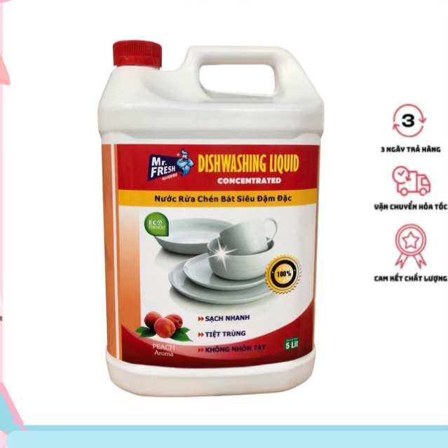 Nước rửa chén bát siêu đậm đặc Mr.fresh 5L