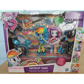 Gói quà sinh nhật 🌸 hộp búp bê rainbow dash và đầy đủ phụ kiện - my little pony - rockin' music class set
