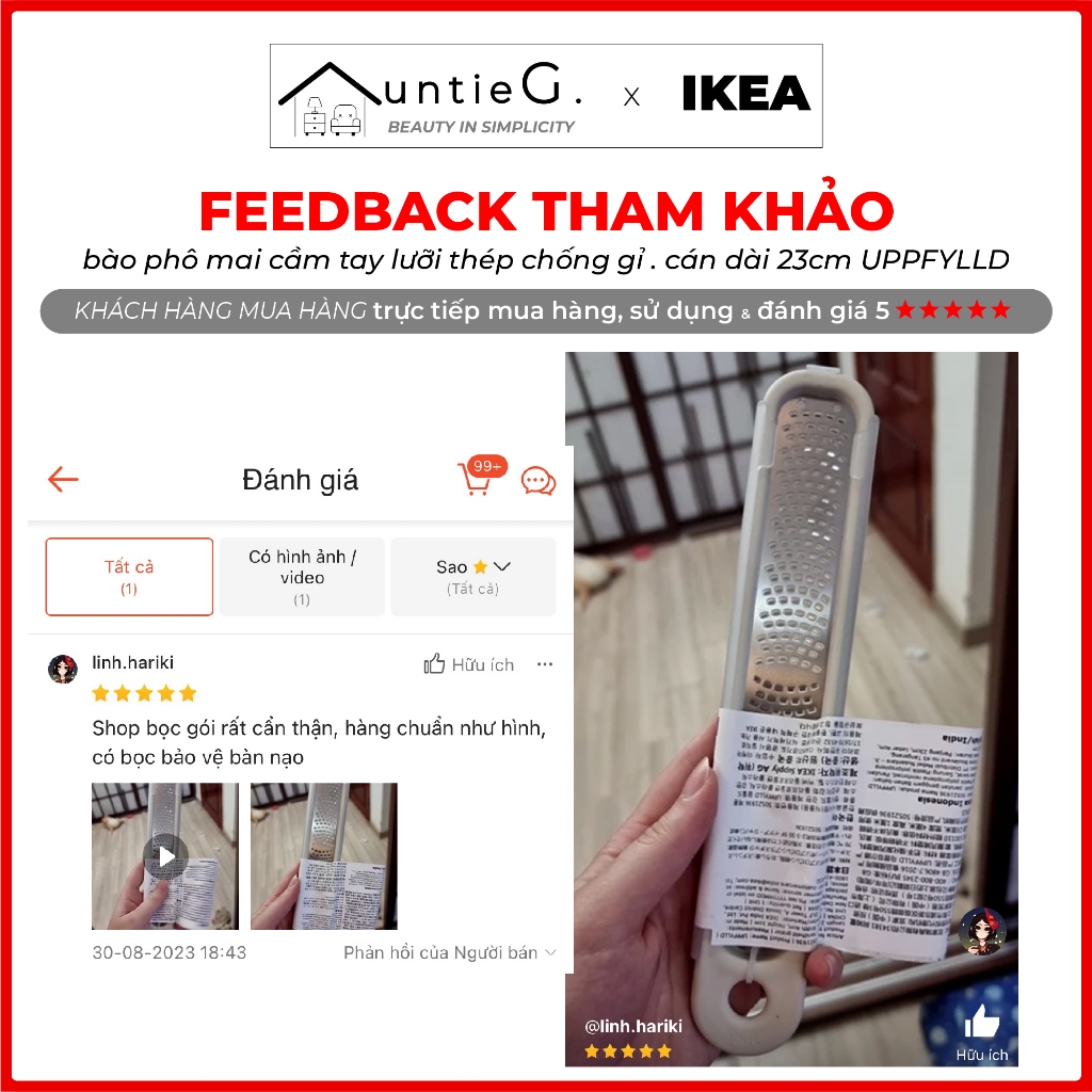 Dụng cụ bào phô mai, bào vỏ chanh uppfylld ikea chính hãng