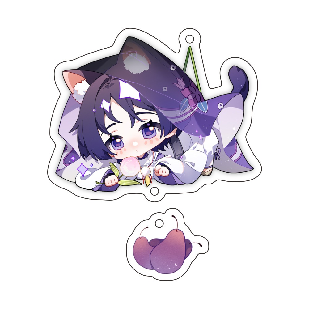 Móc Khóa Genshin Impact Wanderer Scaramouche Kẻ lang thang chibi dễ thương ver động vật nhỏ dễ thương