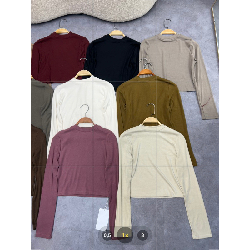 Thun hàn trơn croptop