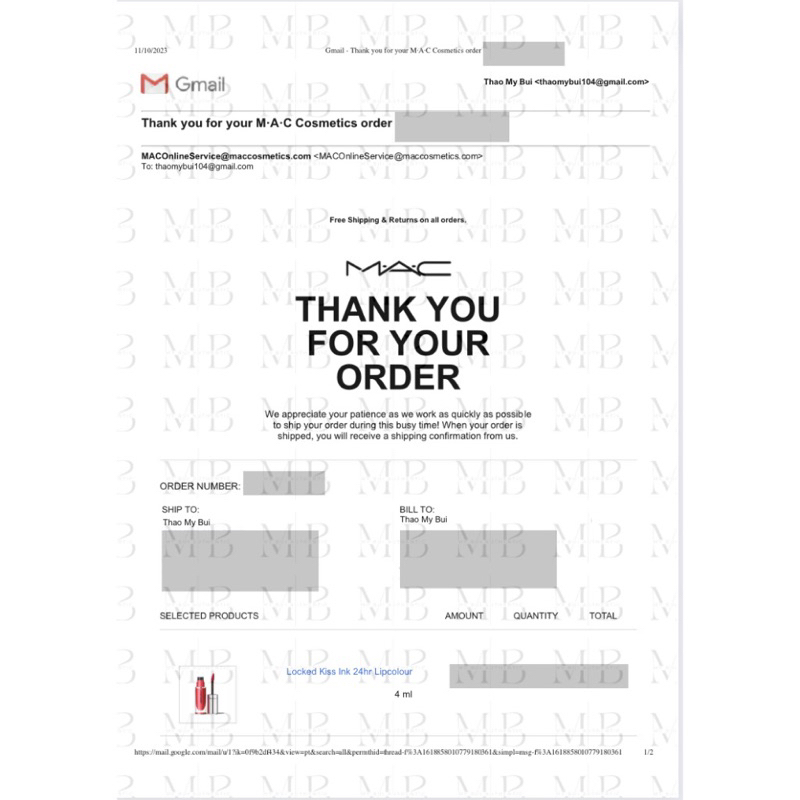|AUTH - BILL US| 𝐌𝐀𝐂 𝐏𝐨𝐰𝐝𝐞𝐫 𝐊𝐢𝐬𝐬 𝐕𝐞𝐥𝐯𝐞𝐭 𝐁𝐥𝐮𝐫 𝐒𝐥𝐢𝐦 full size - full box