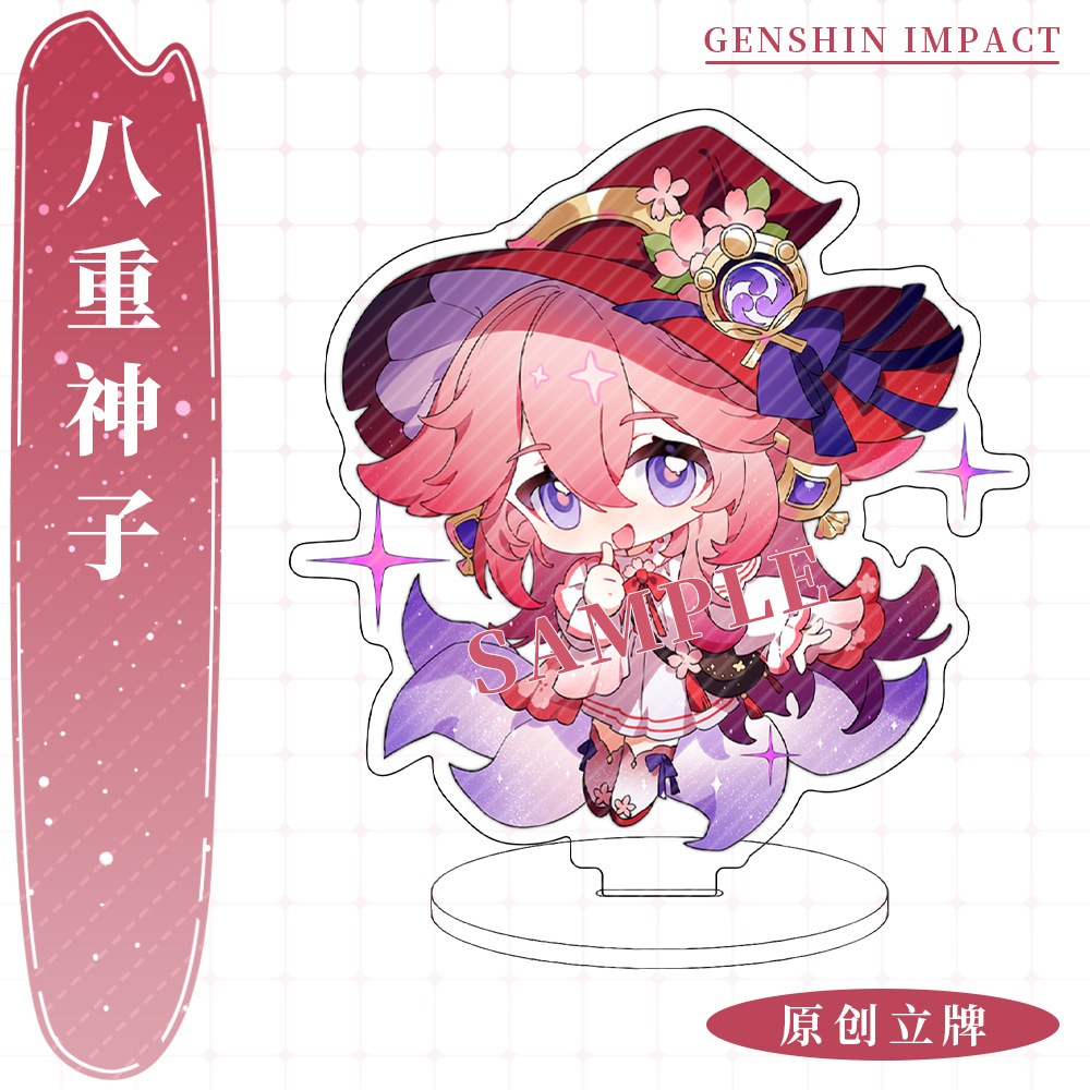 Mô hình Genshin Impact ver Phù thủy chibi dễ thương Standee đứng Scaramouche Wanderer Yae Miko Nahida