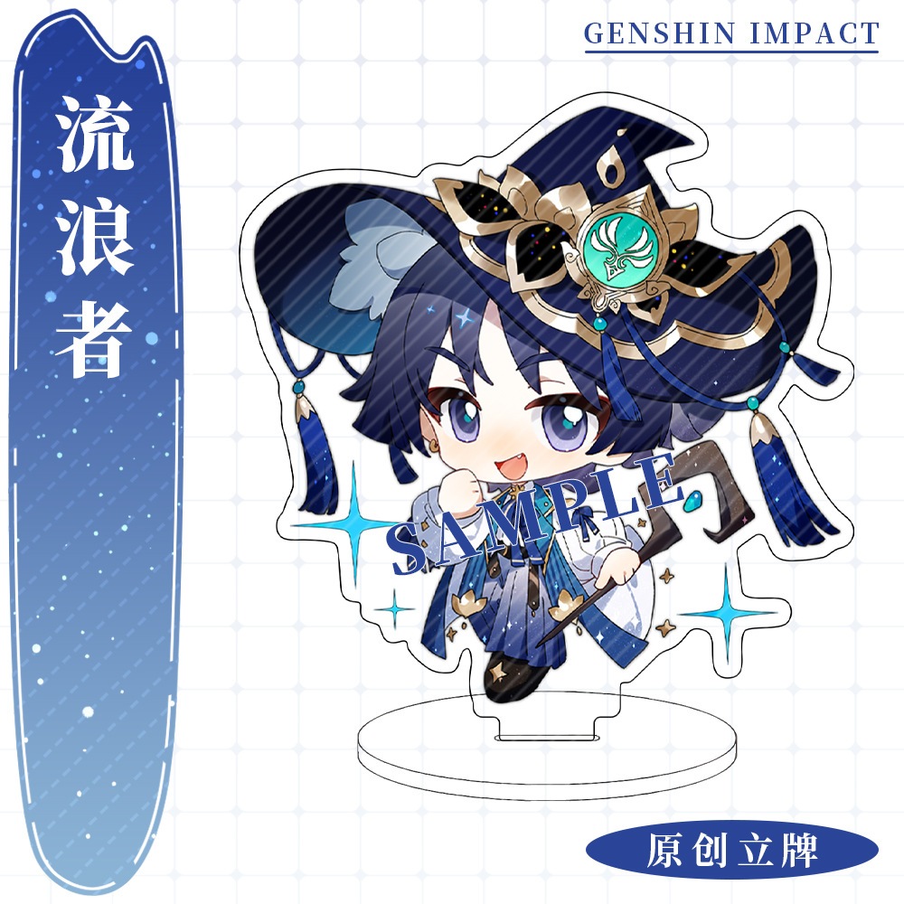 Mô hình Genshin Impact ver Phù thủy chibi dễ thương Standee đứng Scaramouche Wanderer Yae Miko Nahida