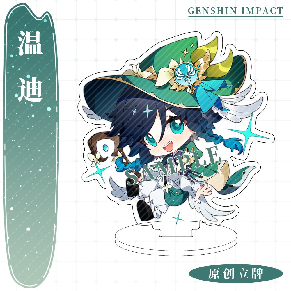 Mô hình Genshin Impact ver Phù thủy chibi dễ thương Standee đứng Scaramouche Wanderer Yae Miko Nahida