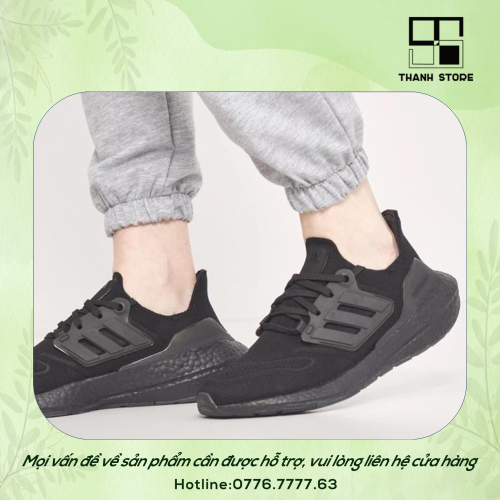 Giày thể thao nam nữ đen ULTRABOOST 22 'TRIPLE BLACK'_hàng xuất khẩu thời trang - AU22TB