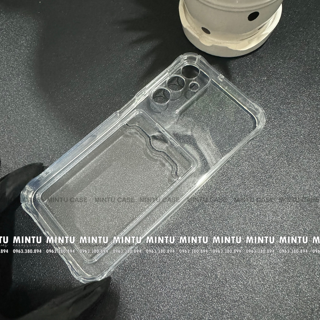 Ốp lưng ví đựng thẻ card cho Samsung A14 A24 A34 A54 - Loại trong suốt chống sốc