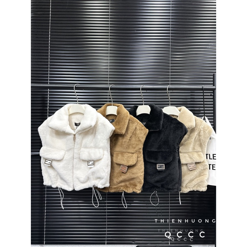 Áo Gile Lông Croptop Fenn Dii